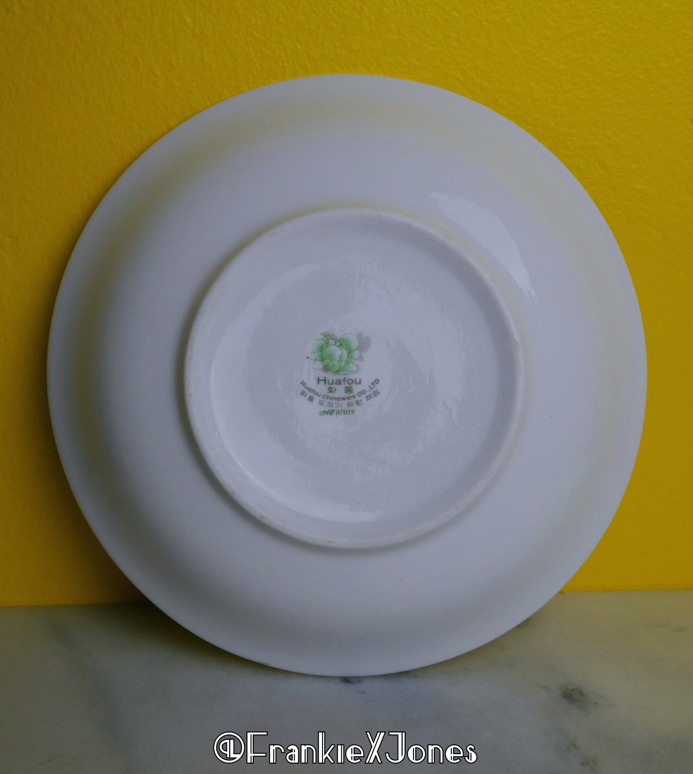 Green Peony Cereal Bowls ✤ Huafou Chinaware Co. ✤ Set of 2