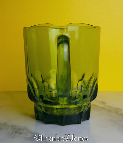 Olive Pitcher ✤ Kings Crown ✤ Indiana Glass Co.